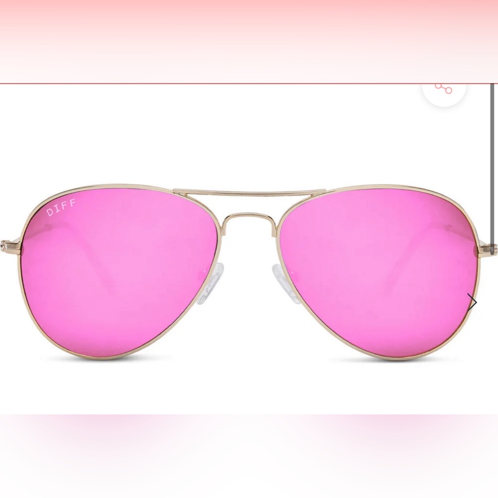 DIFF EYEWEAR CRUZ SUNGLASSES | GOLD + PINK MIRROR